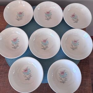 Vtg/MCM Steubenville Pottery USA Fairlane Set Of 8 Bowls